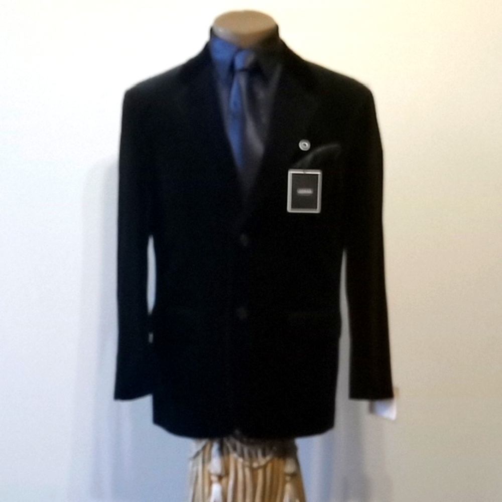 Smooth 1pc Men's Black Pin Stripped Blazer by ALFANI